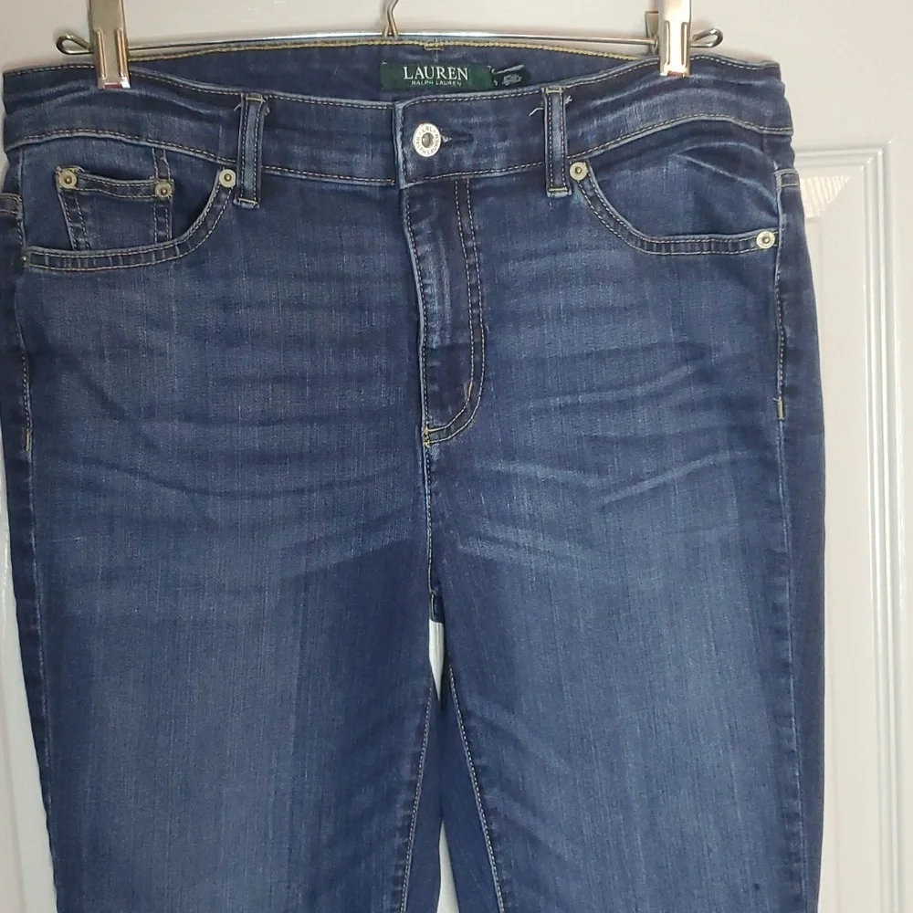 Lauren Ralph Lauren Premier Straight Mid Rise Jeans SZ 10 - Picture 2 of 7